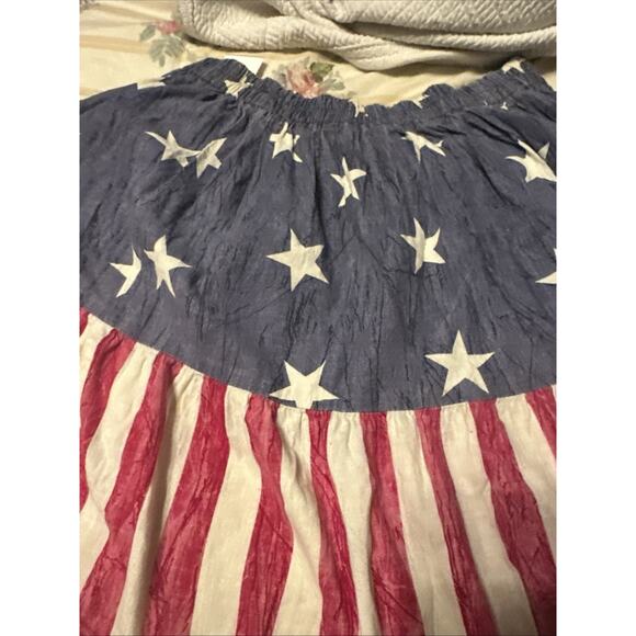 J Suzette Skirt Womens M American Flag Stars Stripes Patriotic 90s Vintage USA - Picture 5 of 7